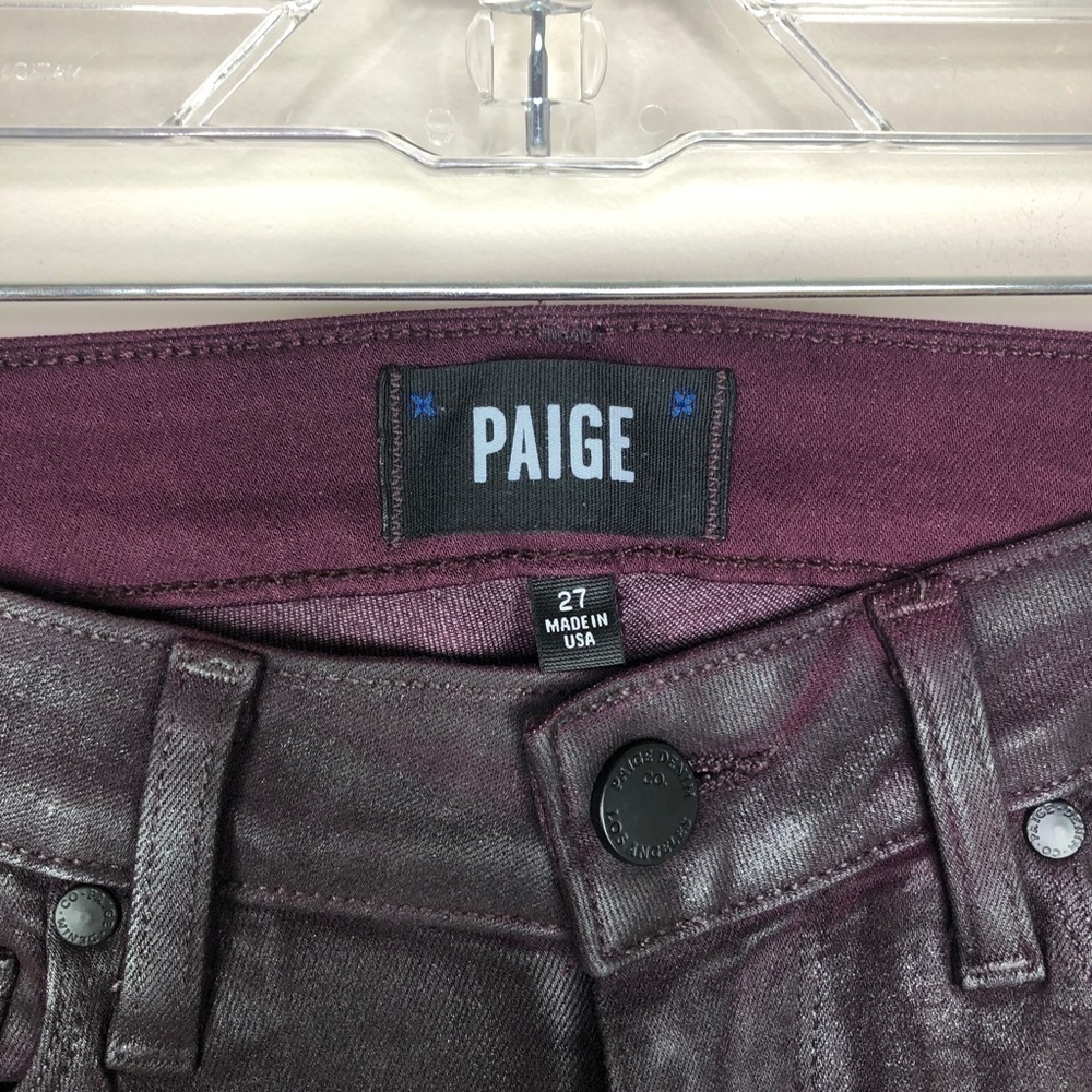 Paige Verdugo Ultra Skinny Wine Luxe Coating - Picture 3 of 9
